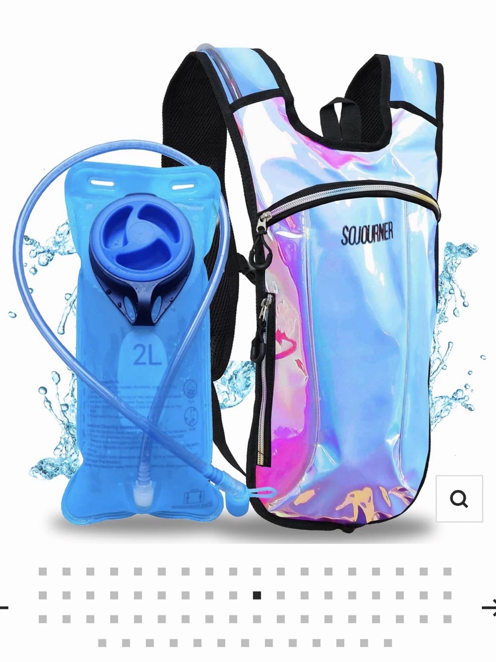 Sojourner holographic hydration backpack